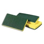 Green/yellow Scrub Sponges 74cc Medium Duty 6x4 Scotch-brite - 10 Ct
