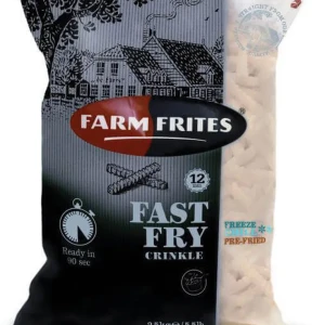 1/2" Crinkle Cut Frozen Fries Farm Frites - 6/2.268kg