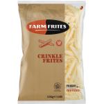 3/8" Crinkle Cut Frozen Fries 10mm Farm Frites - 5/2.5kg