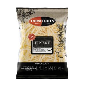 1/4" Shoestring Cut Finest Fries 7mm Farm Frites. 6x5 Lb
