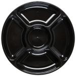 5-compartments Black Round Microwaveable Container Rc-5 - 150ct