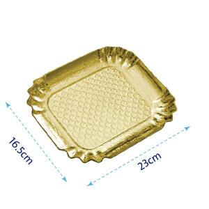 Rectangular Cardboard Plate 16.5x23cm Gold B1‐1sg - 10kg