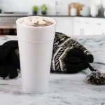 24j16 White Foam Cup 24oz Dart - 500ct