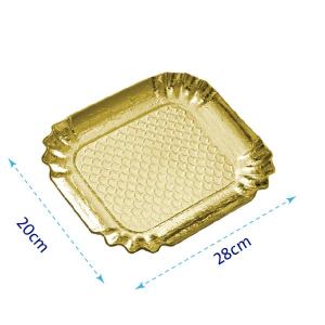 Rectangular Cardboard Plate 20x28cm Gold B2‐1sg - 10kg