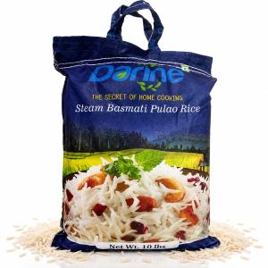 Steam Basmati Pulao Rice Darine - 4/10Lbs