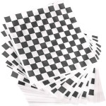 12X12 Black Checkered Grease Resistant Paper Emerald - 5/1000Ct