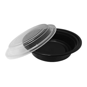 Ro-16 Black Round Container 16oz - 150ct