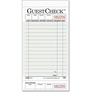 Guestcheck A-3632 National Check - 50/50ct