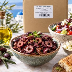 Kalamata Olives Sliced Darine - 10Kg
