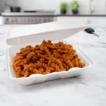 95ht1 White Large Foam Hinged Lid Container 1 Compartment Dart - 200ct