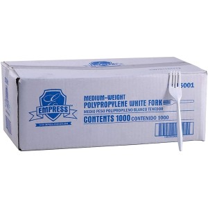 Fork Medium Weight White E175001 Empress - 1000Ct