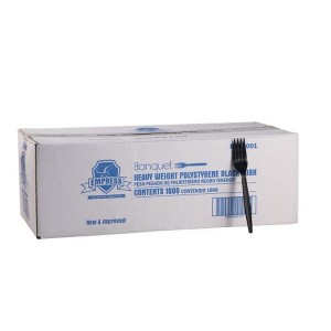 Fork Heavy Weight Black E179001 Empress - 1000Ct