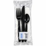 Cutlery Kit Heavy Weight Black E188000 Empress - 250Ct