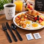 Cutlery Kit Heavy Weight Black E188000 Empress - 250Ct