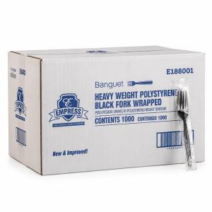 Fork Wrapped Heavy Weight Black E188001 Empress - 1000Ct
