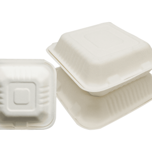 9"X6" Molded Fiber Hinged Container White Ehl-96-Pf Empress Earth - 250Ct
