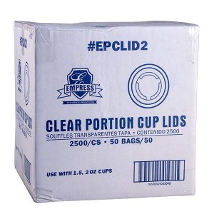 Clear Portion Cup Lids 1.5/2Oz Epclid2 Empress - 2500Ct