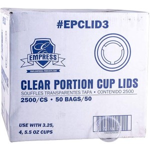 Portion Cup Lids 3.25/4Oz Epclid3 Empress - 2500Ct