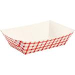 Karat Food Tray, 3 Lb Shepherd's Check (red) Fp-ft300g Karat - 500ct