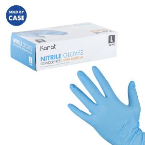 Nitrile Powder-Free Glove (Large) Blue Fp-Gn1028 Karat - 1000Ct