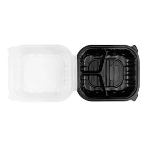 10.25"x9" Premium Pp Hinged Container 3-compartments Fp-phc10259pp-3c Karat - 150ct