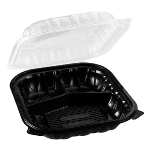 10.25"X9" Premium Pp Hinged Container 3-Compartments Fp-Phc10259Pp-3C Karat - 150Ct