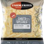 Crispy Coated Premium Straight Cut Fries 10mm Farm Frites - 6/2.268kg