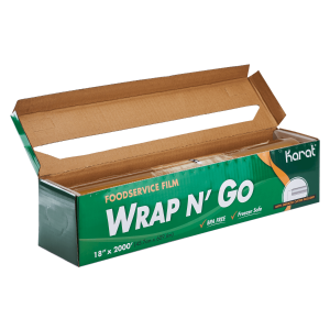 18" X 2000' Wrap N’ Go Foodservice Film W/ Cutter Fw-wng1820 Karat - 1roll