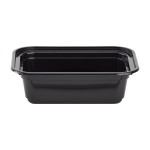 12 Oz Microwaveable Black W/clear Lids, Rectangular Im-fc1012b Karat - 150ct