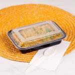 16 Oz Microwaveable Black W/Clear Lids, Rectangular Im-Fc1016B Karat - 150Ct