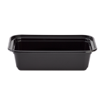 24 Oz Microwaveable Black W/clear Lids, Rectangular Im-fc1024b Karat - 150ct