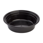 16 Oz Microwaveable Black W/clear Lids, Round Im-fc4016b Karat - 150ct
