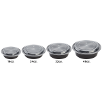 32 Oz Microwaveable Black W/clear Lids, Round Im-fc4032b Karat - 150ct