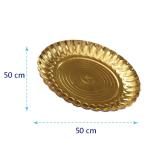 Round Cardboard Plate 50cm Gold R50‐1p - 40ct