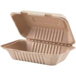 9"x6" Bagasse Hinged Container Natural Pfas Free Ke-bhc96n-1cff Karat - 200ct