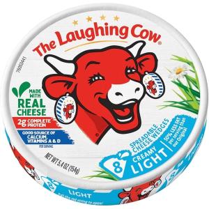 Light Creamy Swiss Spreadable Cheese Wedges The Laughing Cow - 12/5.43oz
