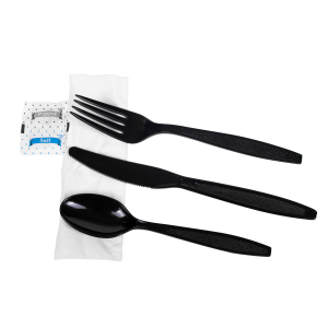 Cutlery Kits Heavy Weight Black Ps U2204B Karat - 250Ct
