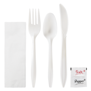 Cutlery Kits Med-Weight White Pp U2209W Karat - 250Ct